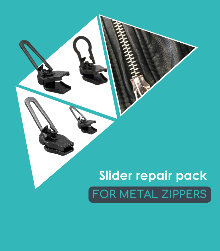 Clip&Zip repair pack for metal zippers