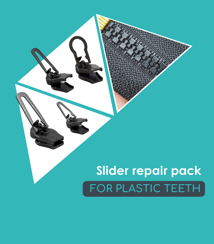 Clip&Zip slider repair pack for plastic teeth