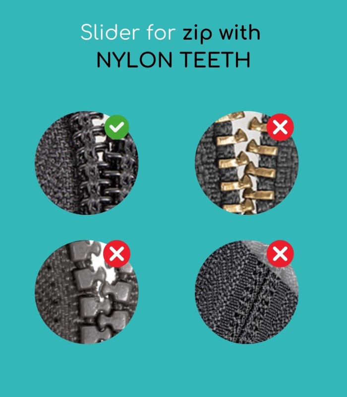 Clip&Zip slider repair pack for nylon spiral zip