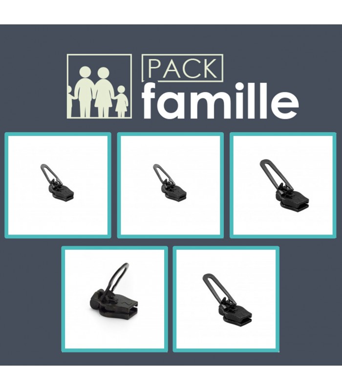 Clip&Zip family pack for nylon spiral zippers repair